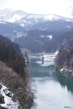 早春の只見線　第２橋梁