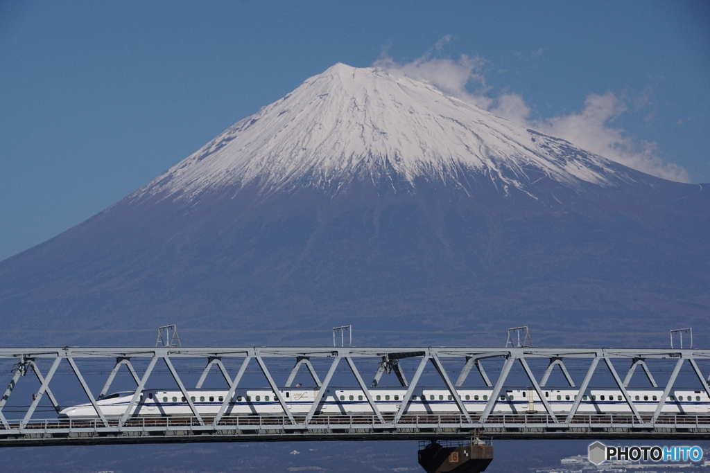 富士川橋梁！富士山！新幹線！