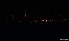 海ほたるパーキングから黄昏れ後の東京方面の夜景！