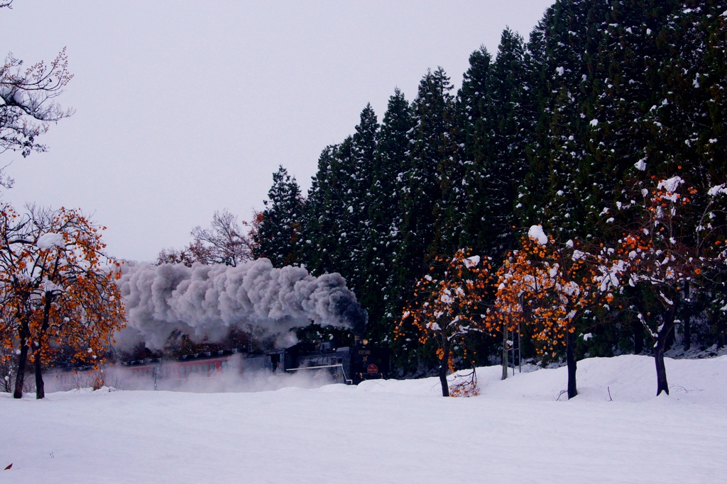雪景色の小布瀬原！