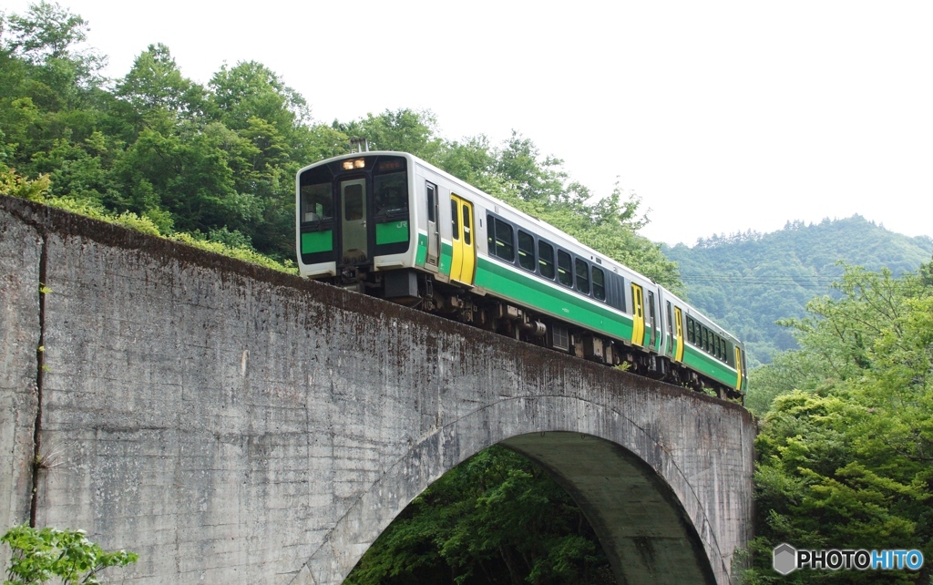 只見線　第４平石川橋梁！