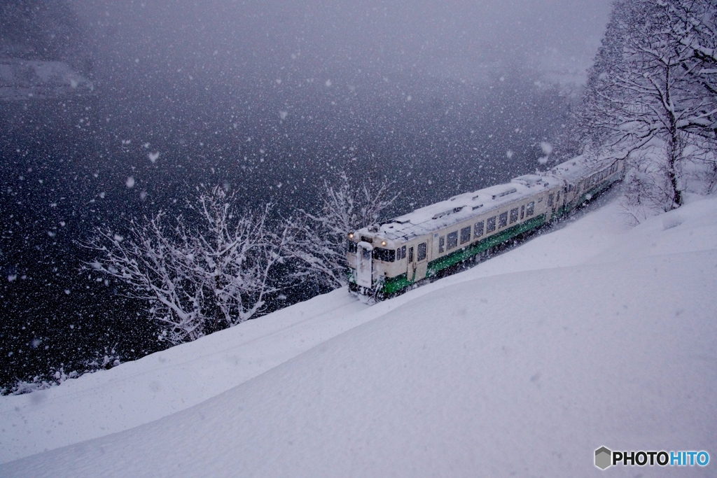 雪の大志集落みはらしの丘を往く！