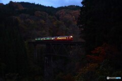 夜明け前の滝谷！