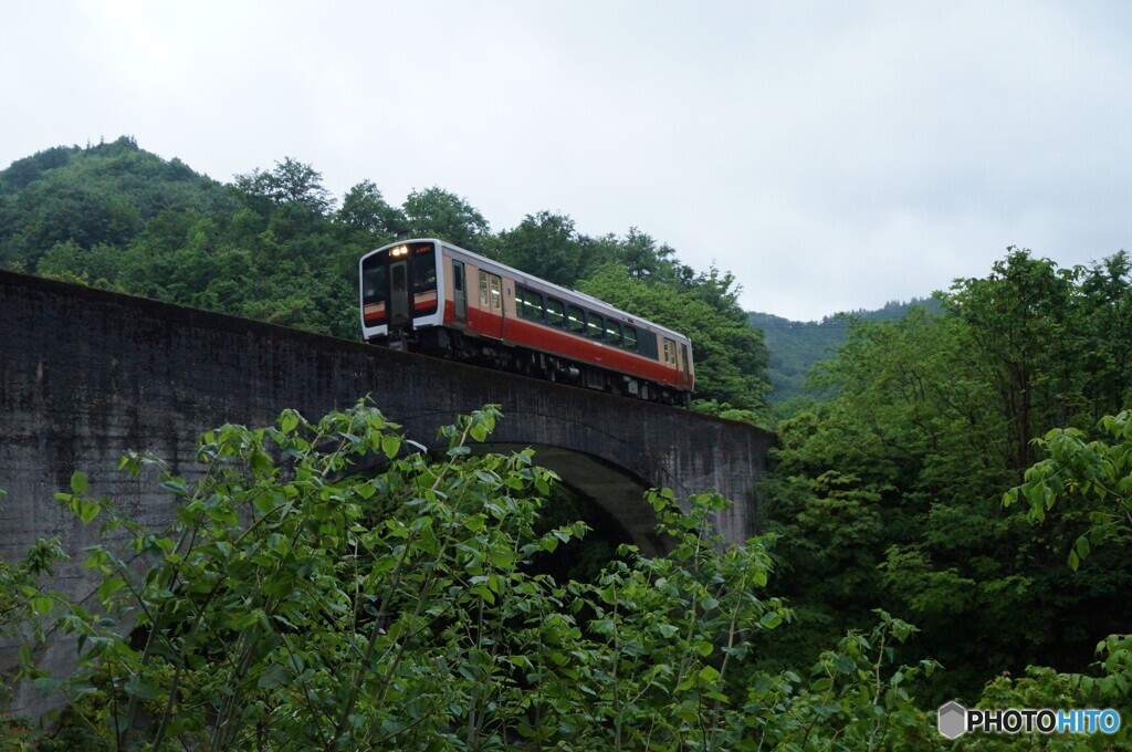 夕暮れの第４平石川橋梁！