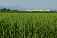 広い大地に磐梯山とキハ40②
