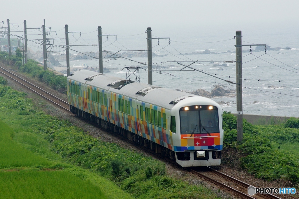 昔の想い出写真！485系快速「キラキラ羽越」と日本海！