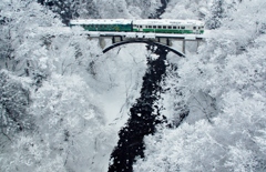 宮下大橋雪景色！