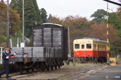 小湊鉄道　上り列車里見駅出発！