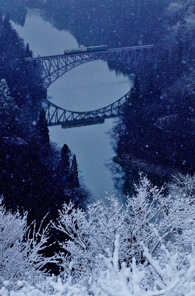 冬の只見線　第１橋梁！