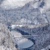 着雪後の只見線第1橋梁