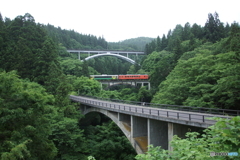 三大アーチ橋と只見線！