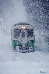 1/13　只見線　423D列車追跡①～④の中の④（完）