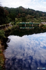 只見線とイワシ雲！