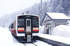 只見線　会津西方駅！