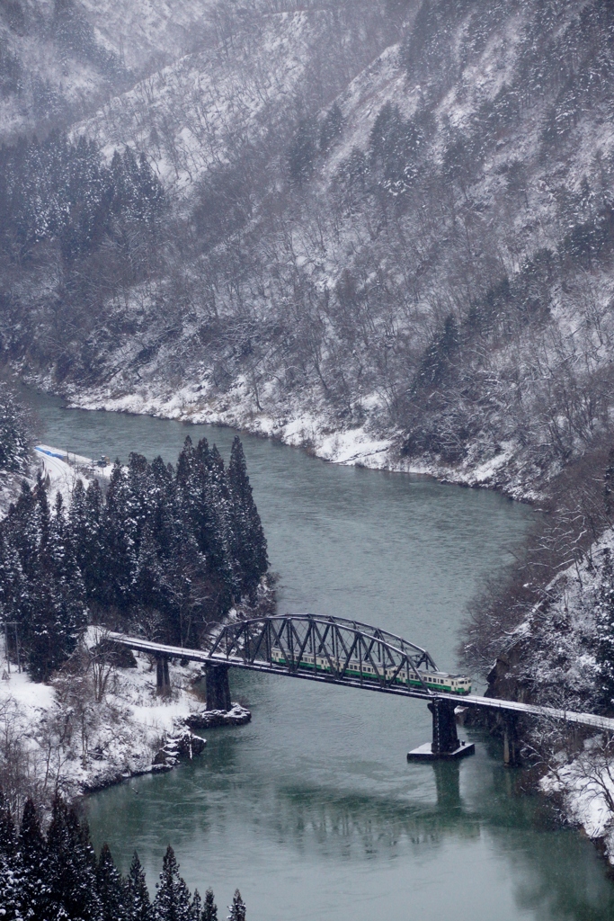 水沼俯瞰の半雪景色！