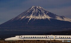 新幹線と富士山のクローズアップ撮影！