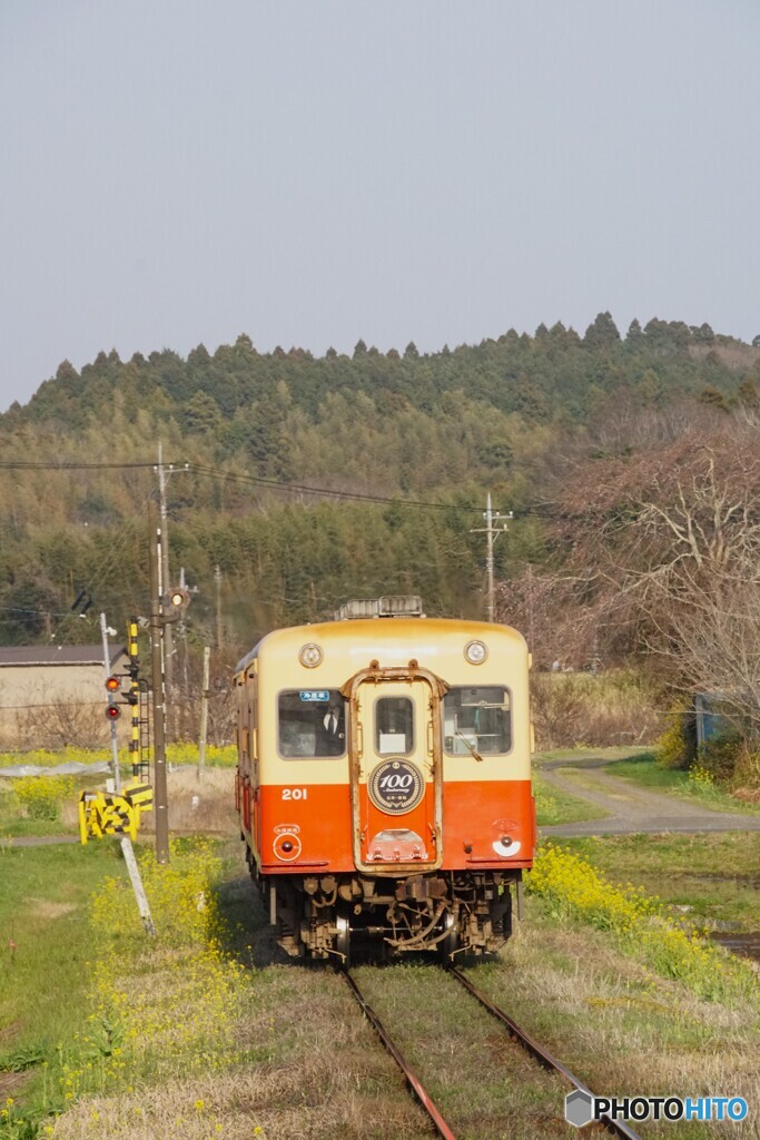 小湊鉄道　下り上総川間駅出発！