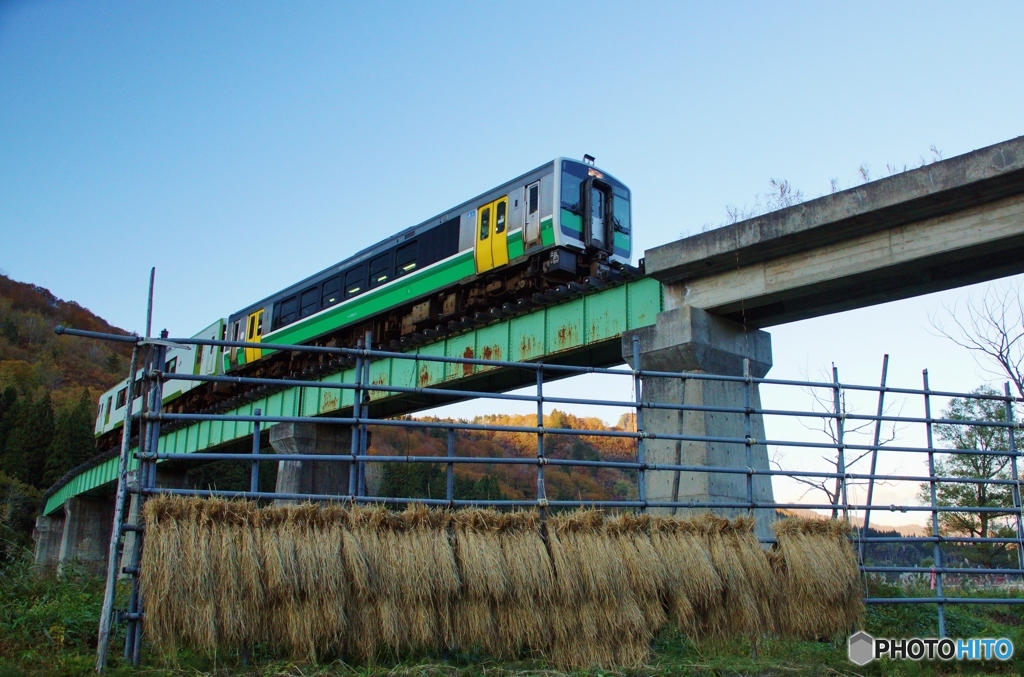 ハサガケと只見線！