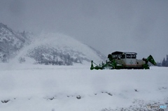 ラッセル車による除雪作業！
