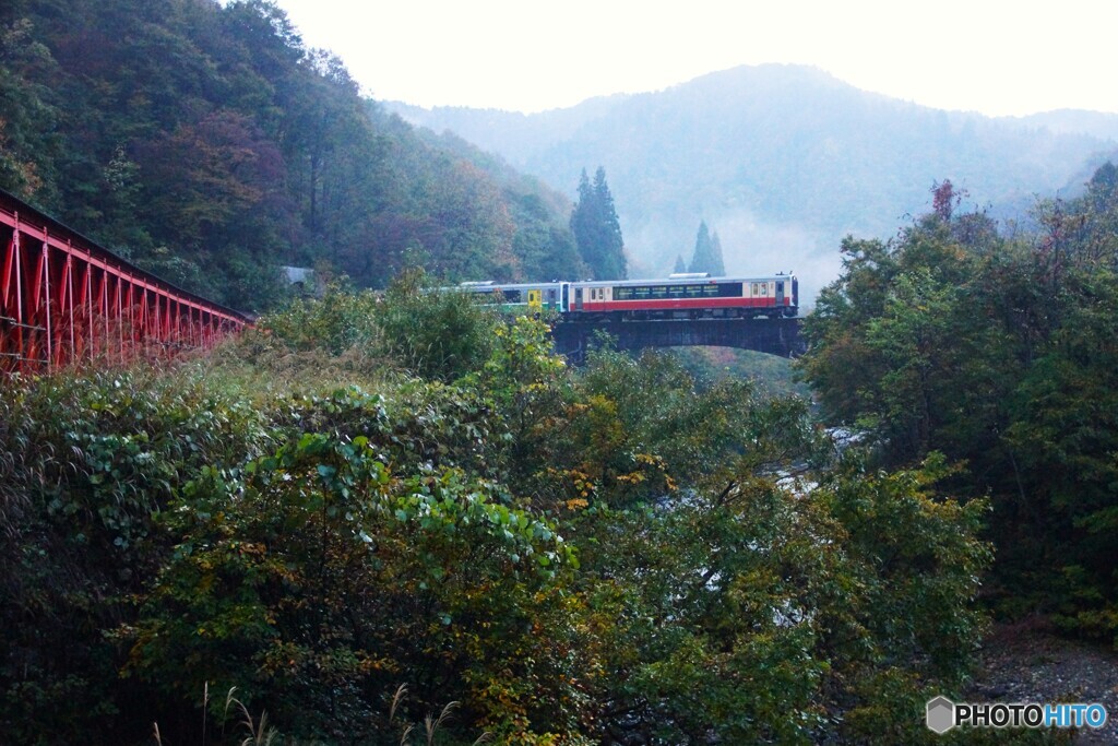 只見線　第４平石川橋梁！