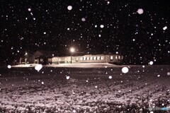 大雪の中を走る只見線！