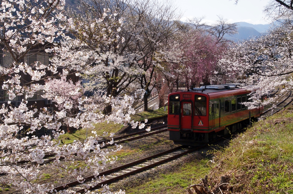 湯野上温泉駅を後に！