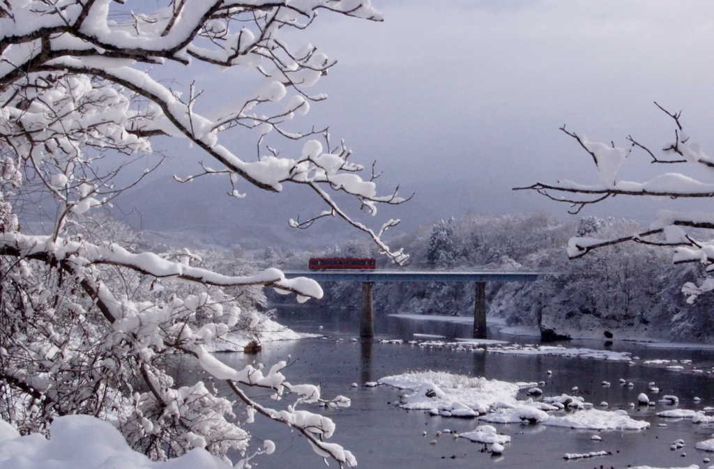あいづ鉄道の雪景色！①