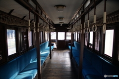古典車両　元蒲原鉄道モハ１型車内！