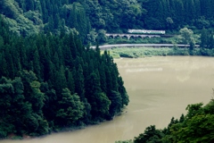 只見線めがね橋の俯瞰撮影