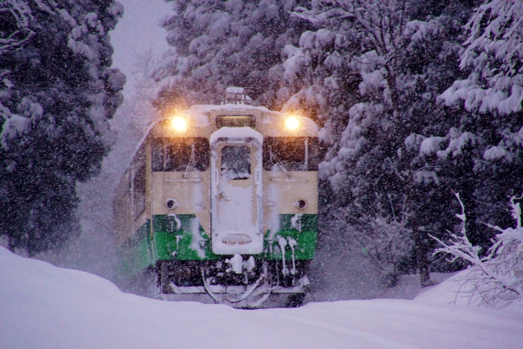 豪雪の只見線！