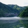 只見線第１橋梁（船着き場）の水鏡！