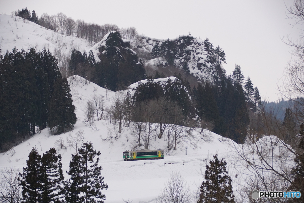 入広瀬高原を進むキハ！