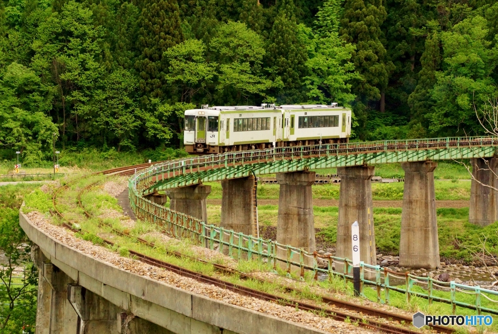 只見線　叶津川橋梁②（完）