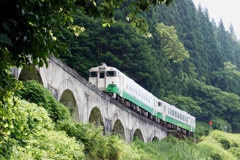 キハ40めがね橋通過！