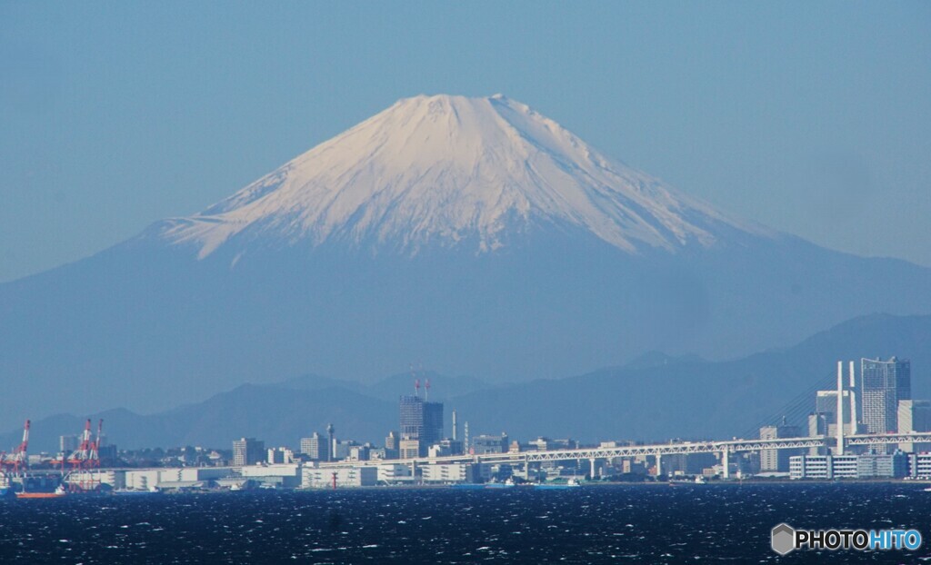 海ほたるPから見える富士山！