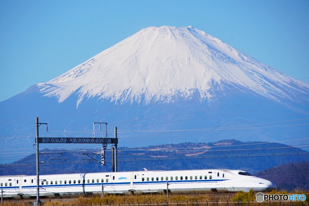 富士山と新幹線！