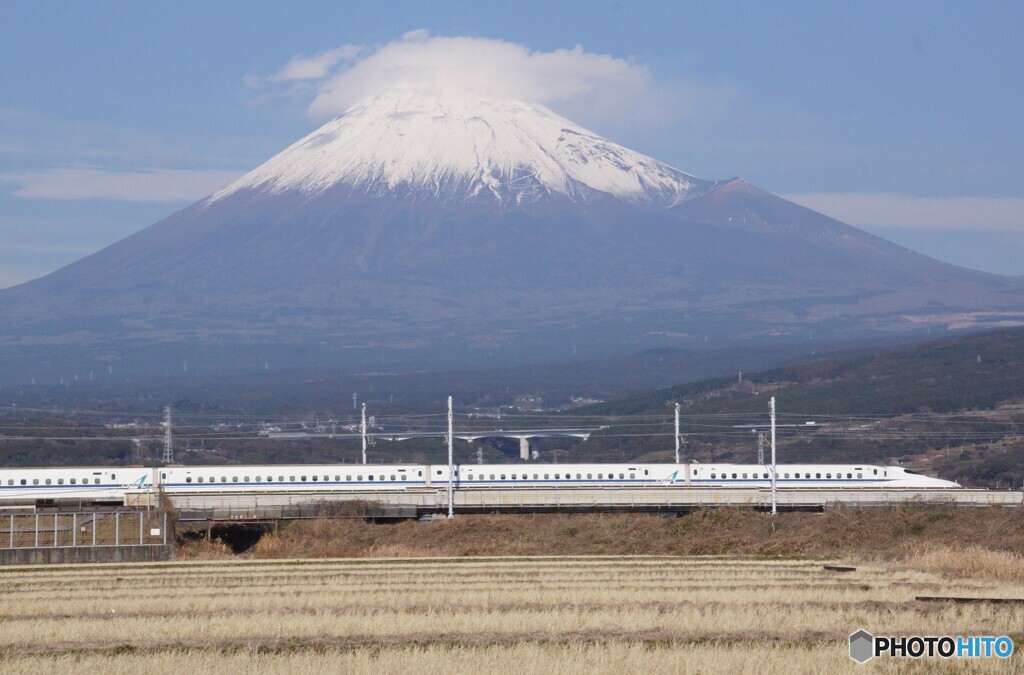 新幹線と富士山！