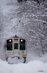 大雪の中を爆走！