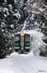 豪雪地帯を走る只見線！