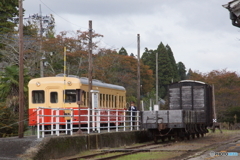 里見駅に到着した伝統車両！