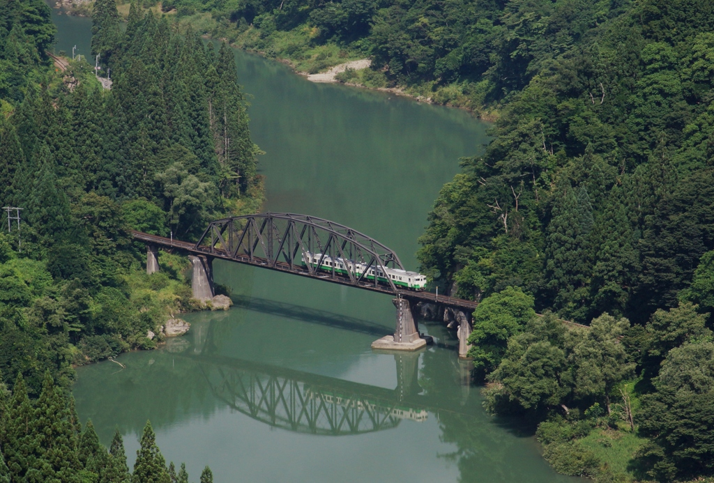 只見線第４橋梁の水沼俯瞰