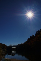 鬼怒川橋梁のシルエット！