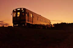 いすみ鉄道の夕焼け！