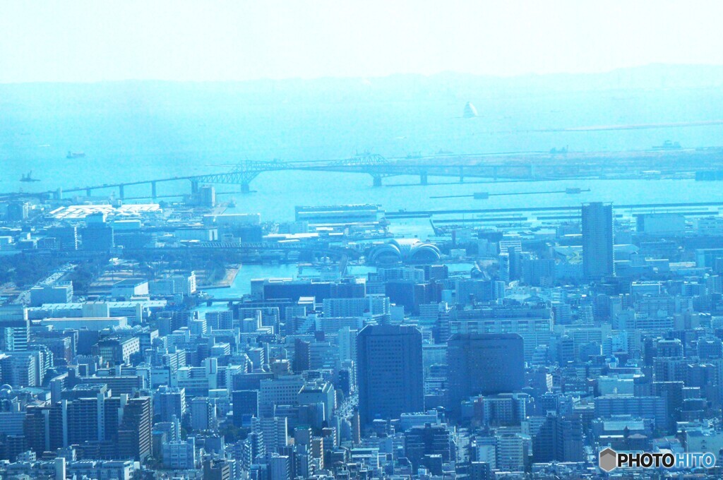 東京スカイツリー展望台から東京湾方向の眺め！