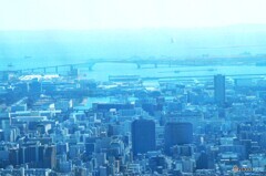 東京スカイツリー展望台から東京湾方向の眺め！