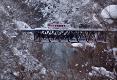 会津鉄道の冬景色！①