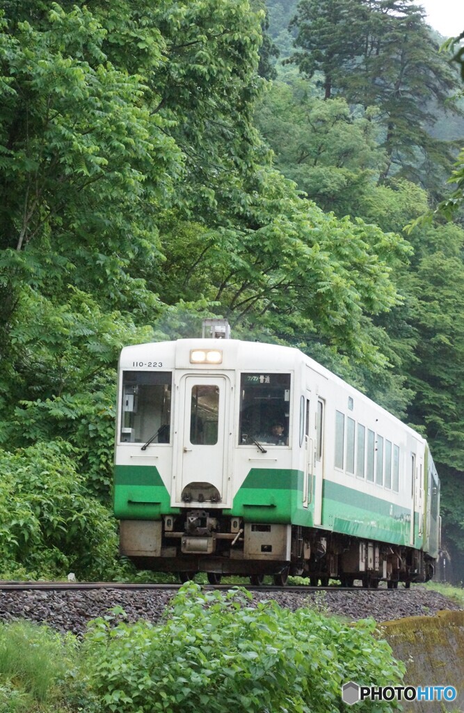 トンネルから飛出しのキハ110！