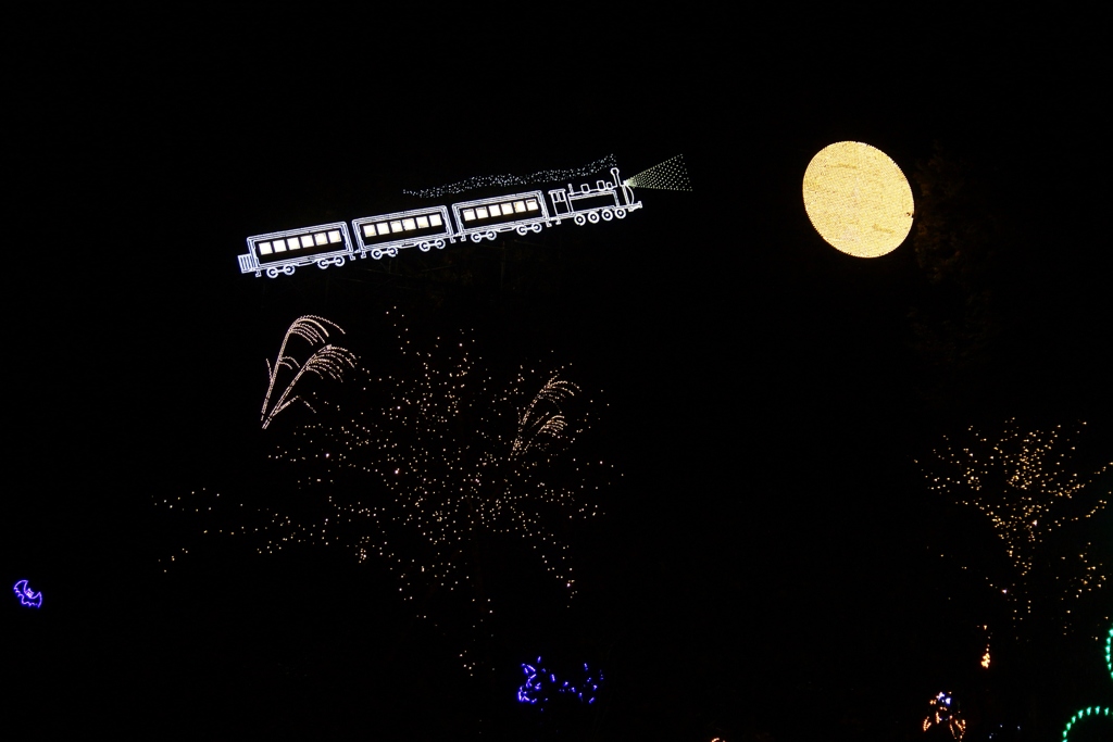 満月を目指せ！イルミの銀河鉄道！