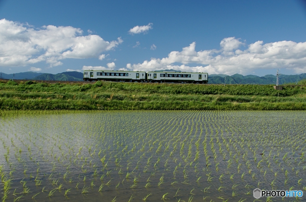 磐越西線の田園風景！