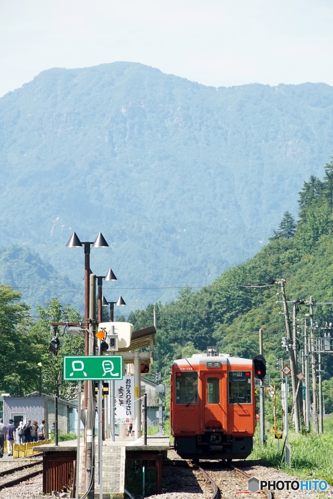 只見駅で小休止！